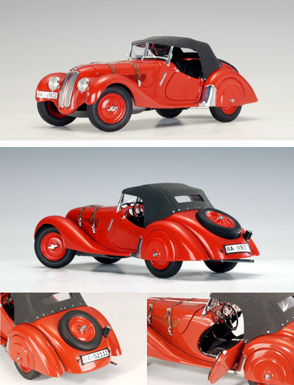 1938 BMW 328 Roadster - Red (AUTOart) 1/18