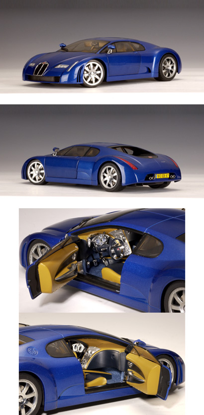 1999 Bugatti Chiron EB 18.3 Concept - Blue (AUTOart) 1/18
