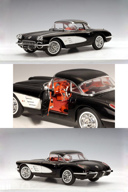 1959 Chevy Corvette - Tuxedo Black (AUTOart) 1/18