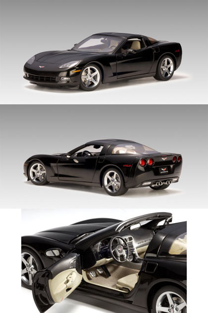 2005 Chevy Corvette C6 Coupe - Black (AUTOart) 1/18