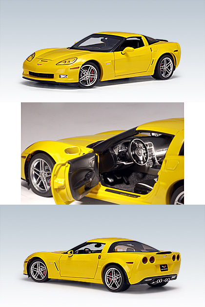 2005 Chevy Corvette C6 Z06 - Yellow (AUTOart) 1/18 diecast car scale model