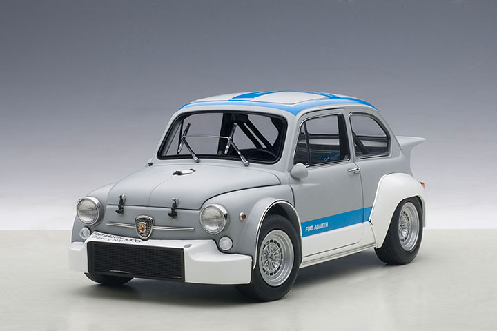 Fiat Abarth™ 1000 Tcr - Matt Grey/blue Stripes (AUTOart) 1/18