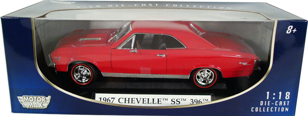 1967 Chevrolet Chevelle SS 396 - Amber Red (MotorMax) 1/18