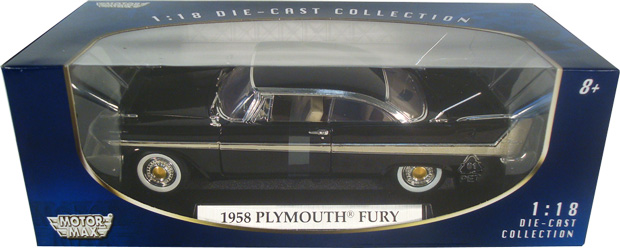 1958 Plymouth Fury - Black (MotorMax) 1/18