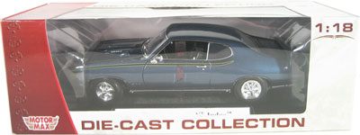 1969 Pontiac GTO Ram Air IV 'The Judge' - Metallic Blue (MotorMax) 1/18