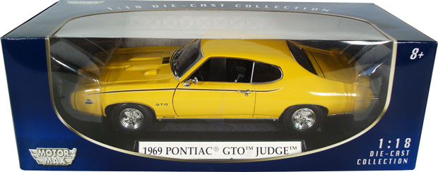 1969 Pontiac GTO Ram Air IV 'The Judge' - Yellow (MotorMax) 1/18