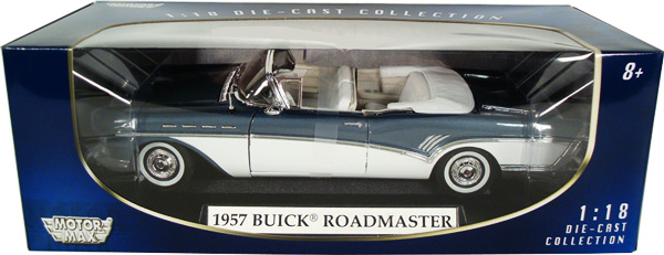 1957 Buick Roadmaster - Blue (MotorMax) 1/18