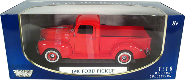 1940 Ford Pickup Truck - Red (MotorMax) 1/18