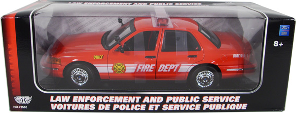 2001 Ford Crown Victoria Fire Chief (MotorMax) 1/18