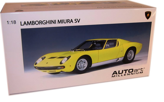 1971 Lamborghini Miura SV - Yellow (AUTOart) 1/18