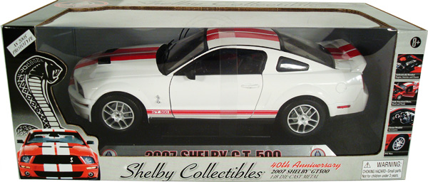 2007 Shelby Mustang GT-500 - White w/ "Red Package" (Shelby Collectibles) 1/18