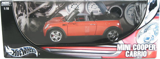 2004 Mini Cooper Cabrio - Orange (Hot Wheels) 1/18