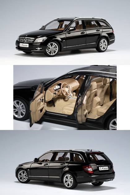 Mercedes-Benz C-Class T-Model Estate Wagon (S204) Avant Garde Black (AUTOart) 1/18