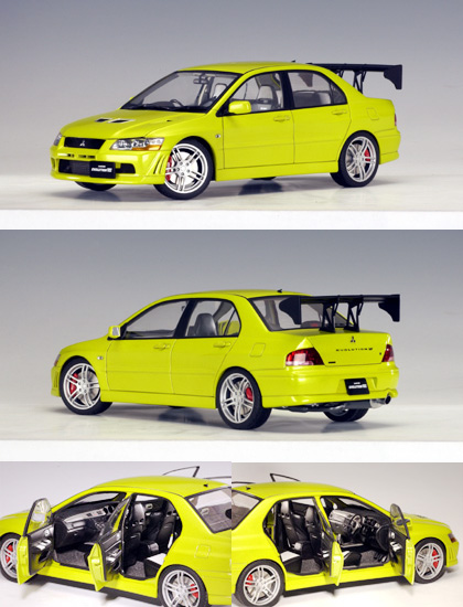 2001 Mitsubishi Lancer EVO VII - Mustard Yellow (AUTOart) 1/18