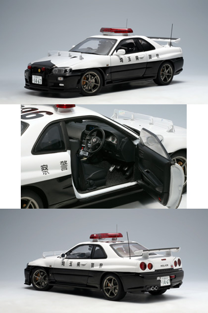 Nissan Skyline GTR (R34) Japanese Police Car (AUTOart) 1/18