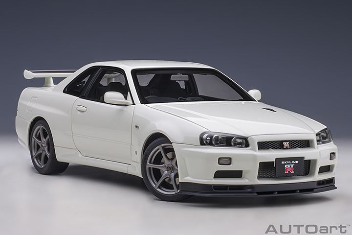 Nissan Skyline Gt-r - R34) V-spec Ii (white Pearl (AUTOart) 1/18