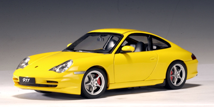 2001 Porsche Carrera Coupe Facelift - Speedgelb Yellow (AUTOart) 1/18