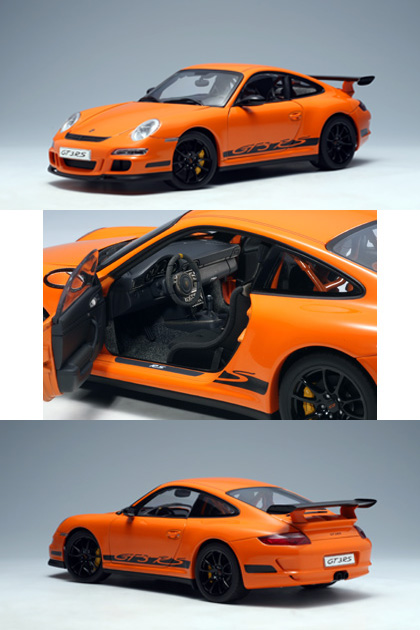 Porsche 911 (997) GT3 RS - Orange w/ Black Stripes (AUTOart) 1/18