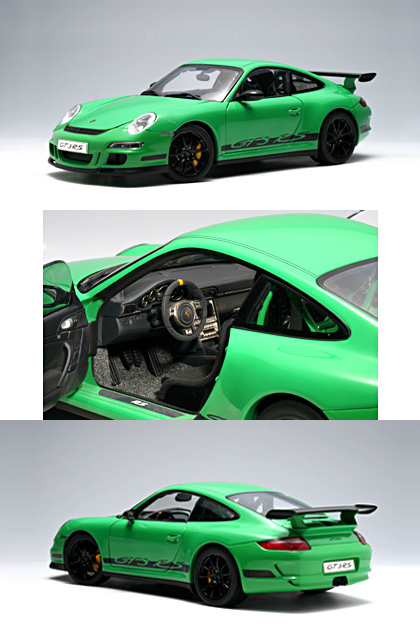 Porsche 911 (997) GT3 RS - Green w/ Black Stripes (AUTOart) 1/18