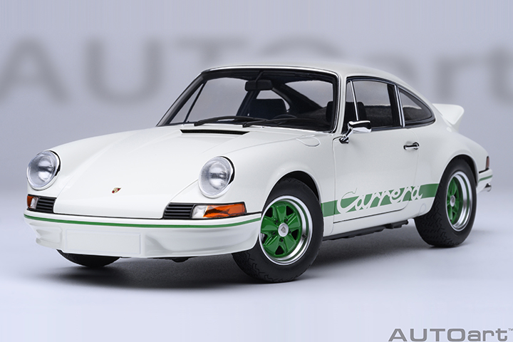 Porsche 911 Carrera 2.7 RS (grand Prix White/green (AUTOart) 1/18
