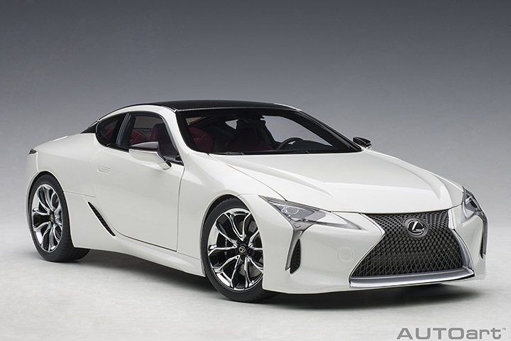 Lexus Lc 500 - F White Metallic/dark Rose Interior (AUTOart) 1/18