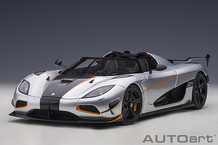 Koenigsegg Agera RS (moon Silver/carbon Black/oran (AUTOart) 1/18