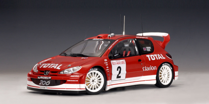 2003 Peugeot 206 WRC #2 - Rally of Monte Carlo (AUTOart) 1/18