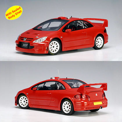 2005 Peugeot 307 WRC Plain Body Version - Red (AUTOart) 1/18