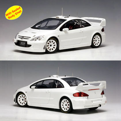 2005 Peugeot 307 WRC Plain Body Version - White (AUTOart) 1/18
