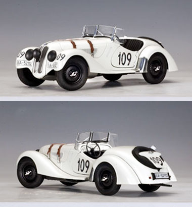 1938 BMW 328 Roadster #109 Mille Miglia (AUTOart) 1/18