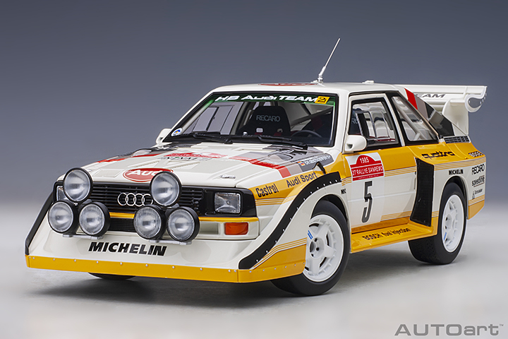 1985 Audi Quattro S1 Rally San Remo Winner - W.Röhrl #2 (AUTOart) 1/18