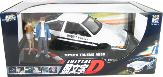 Toyota Trueno AE86 w/ Figures (Initial D) 1/18