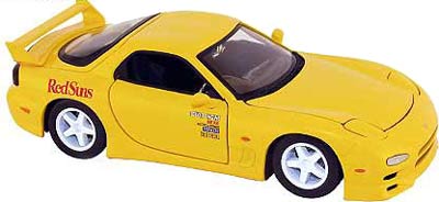 Mazda RX-7 FD3S From 'J-Anime' - Yellow (Initial D) 1/24