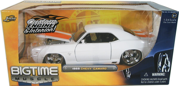 1969 Chevy Camaro - White w/ Orange Stripes (DUB City Bigtime Muscle) 1/24