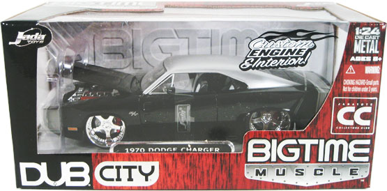 1970 Dodge Charger - Black (DUB City Bigtime Muscle) 1/24
