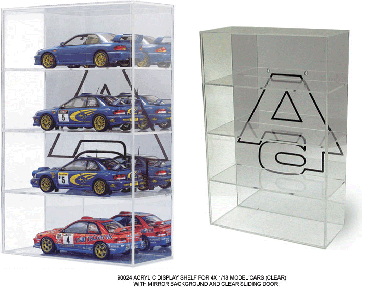 Acrylic Clear Display Unit For (4) 1/18 Cars (AUTOart)