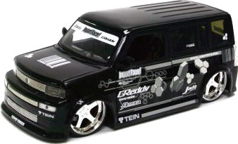 Scion xB - Black w/ Maya 'DTS' Rims (Import Racer) 1/24