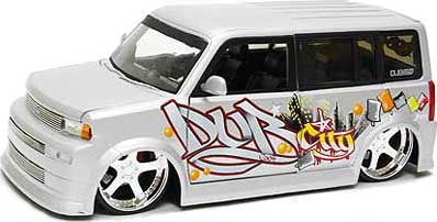 Scion xB - Silver w/ Maya 'DTS' Rims (DUB City) 1/24