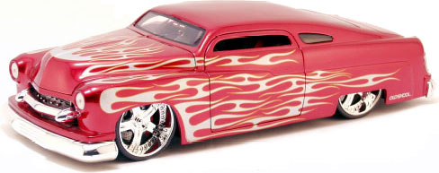 1951 Lincoln Mercury - Red w/ Flames (DUB City) 1/18