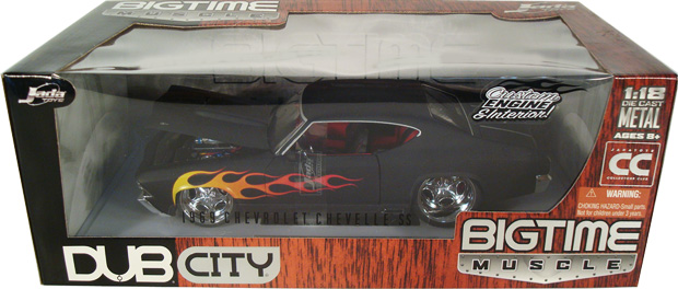 1969 Chevy Chevelle SS - Primer Black (DUB City Big Time Muscle) 1/18