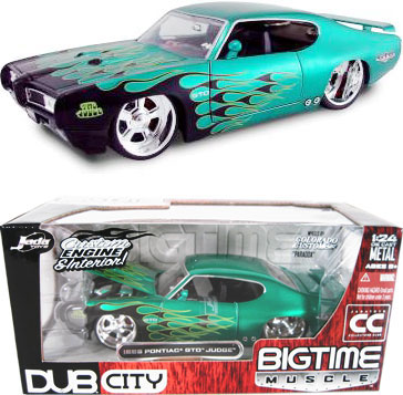 1969 Pontiac GTO 'The Judge' - Green w/ Flames (DUB City Bigtime Muscle) 1/24