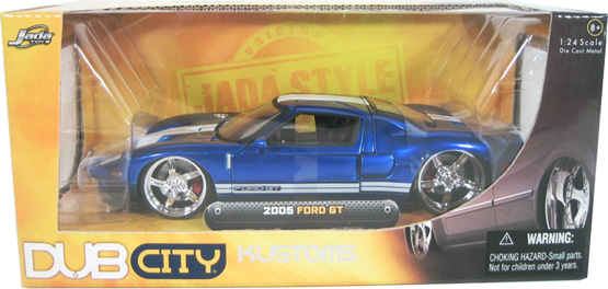 2005 Ford GT - Blue w/ White Stripes (DUB City) 1/24 diecast car scale ...