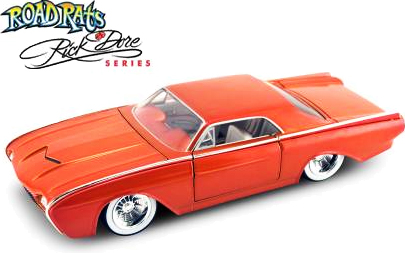 1963 Ford Thunderbird - Orange w/ Colorado Customs 'Segunda' - Rick Dore Series (Road Rats) 1/24