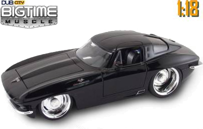 1963 Chevy Corvette Stingray - Black (DUB City Bigtime Muscle) 1/18