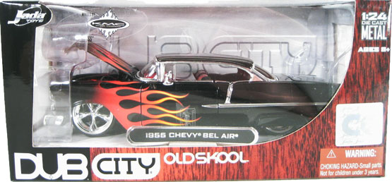 1955 Chevy Bel Air Chopped Top - Black (DUB City) 1/24