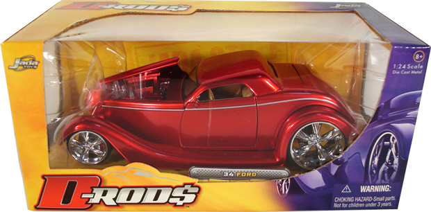 1934 Ford Coupe Chopped Top - Red (D-Rods) 1/24