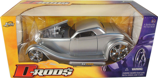 1934 Ford Coupe Chopped Top - Silver (D-Rods) 1/24
