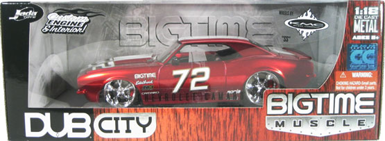 1968 Chevy Camaro SS 396 - Red #72 (Big Time Muscle) 1/18