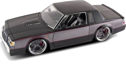 1987 Buick Regal Grand National - Black w/ Charcoal Grey (DUB City) 1/18