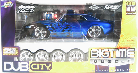 1968 Chevy Camaro SS 454 Model Kit - Blue w/ Flames (Big Time Muscle) 1/18